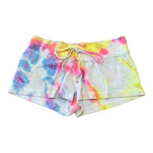 HardTail Blue Pink & Yellow Tie Dye Terry Shorts